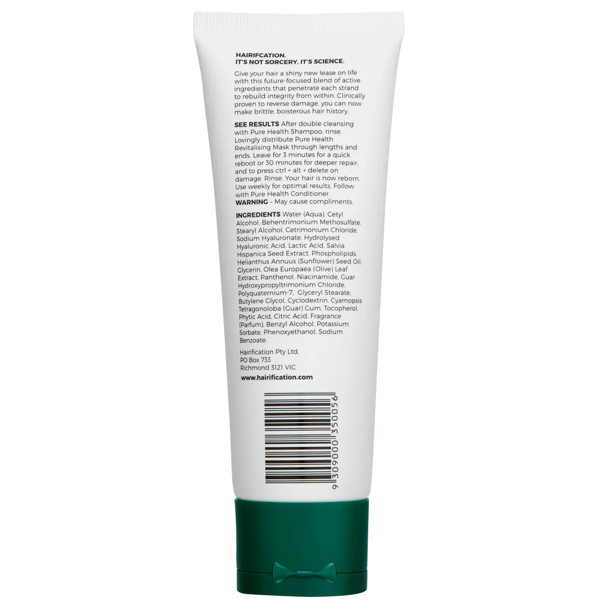 Hairification Pure Hydration Revitalising Mask 100ml, view 4