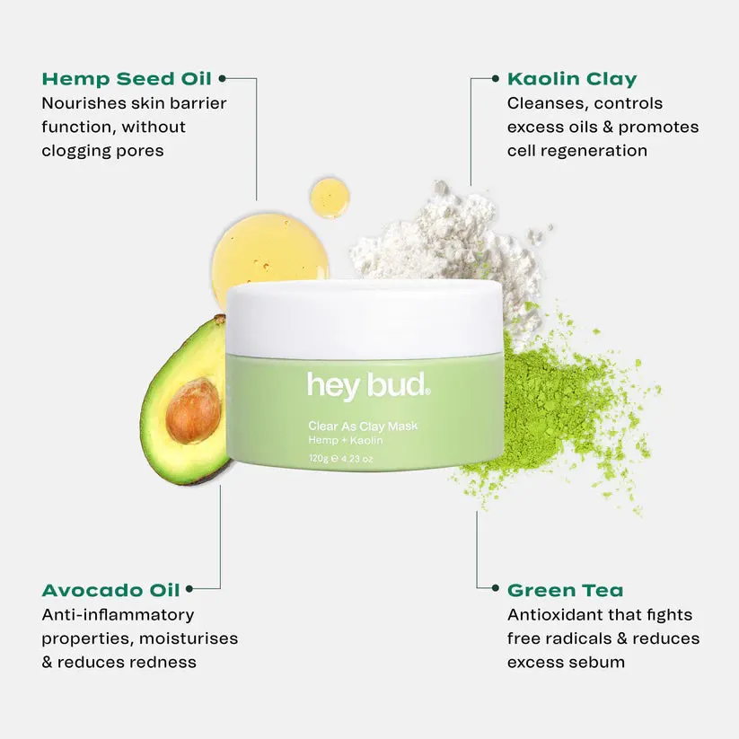 Hey Bud Hemp Clay Mask 120g + Free Brush, view 5