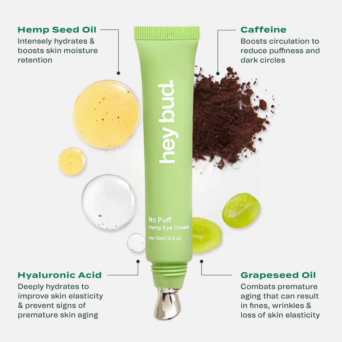 Hey Bud No Puff Eye Cream 15ml, view 3