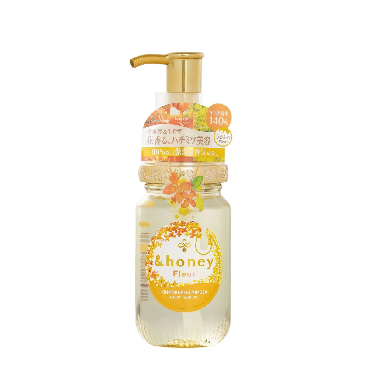 &honey Fleur Kinmokusei & Mimosa Moist Hair Oil 100ml