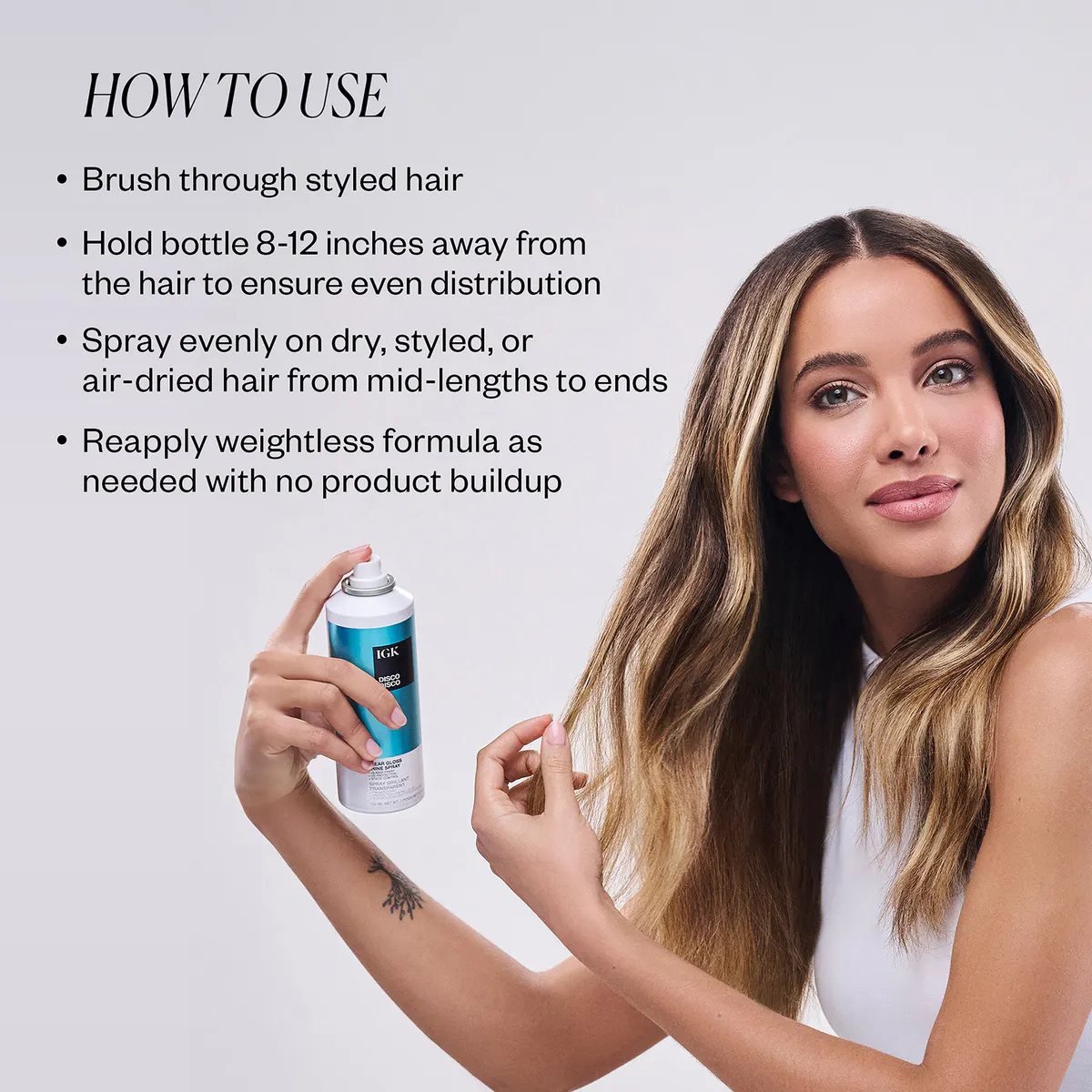 IGK DISCO DISCO Clear Gloss Shine Spray 172ml, view 2