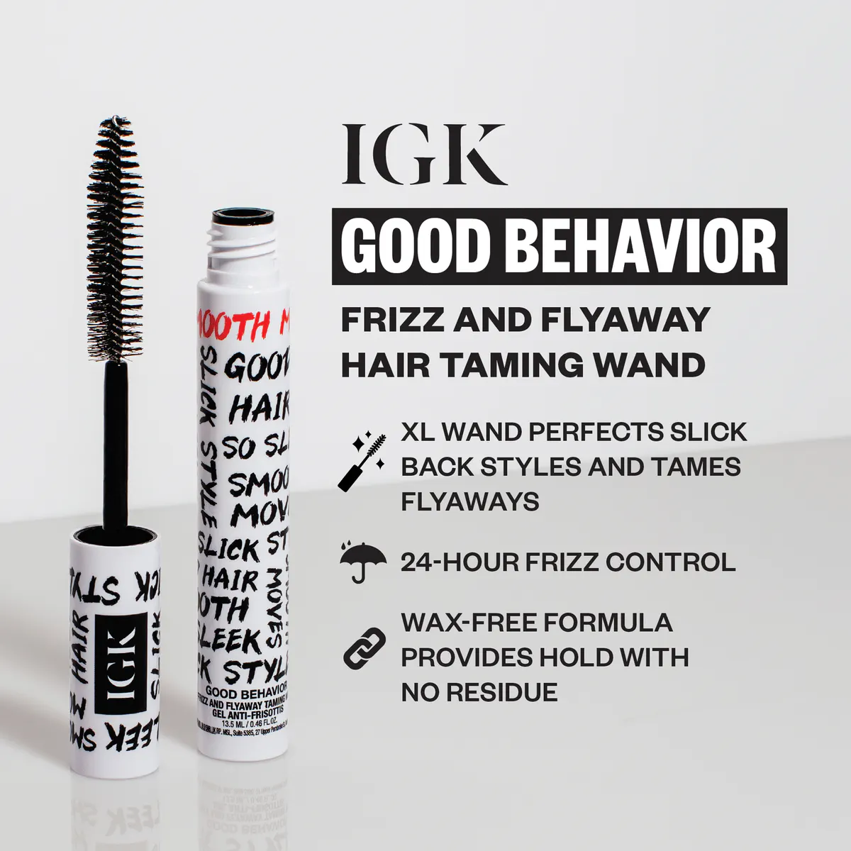 IGK GOOD BEHAVIOR Frizz & Flyaway Hair Taming Wand 13.5ml, view 4