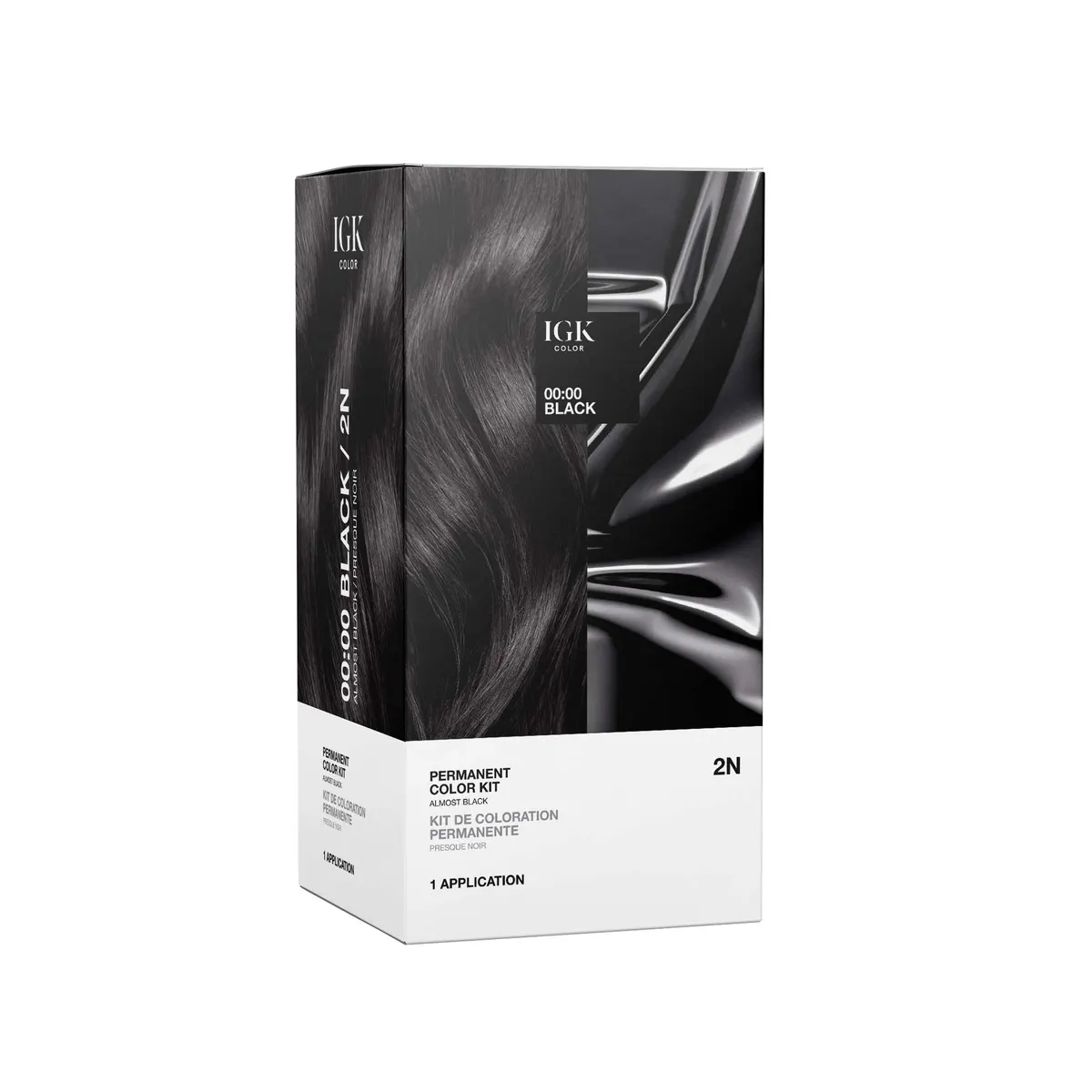 IGK Permanent Color Kit 00:00 Black - Almost Black, view 2