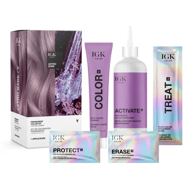 IGK Permanent Color Kit Astro Babe - Light Cool Lavender