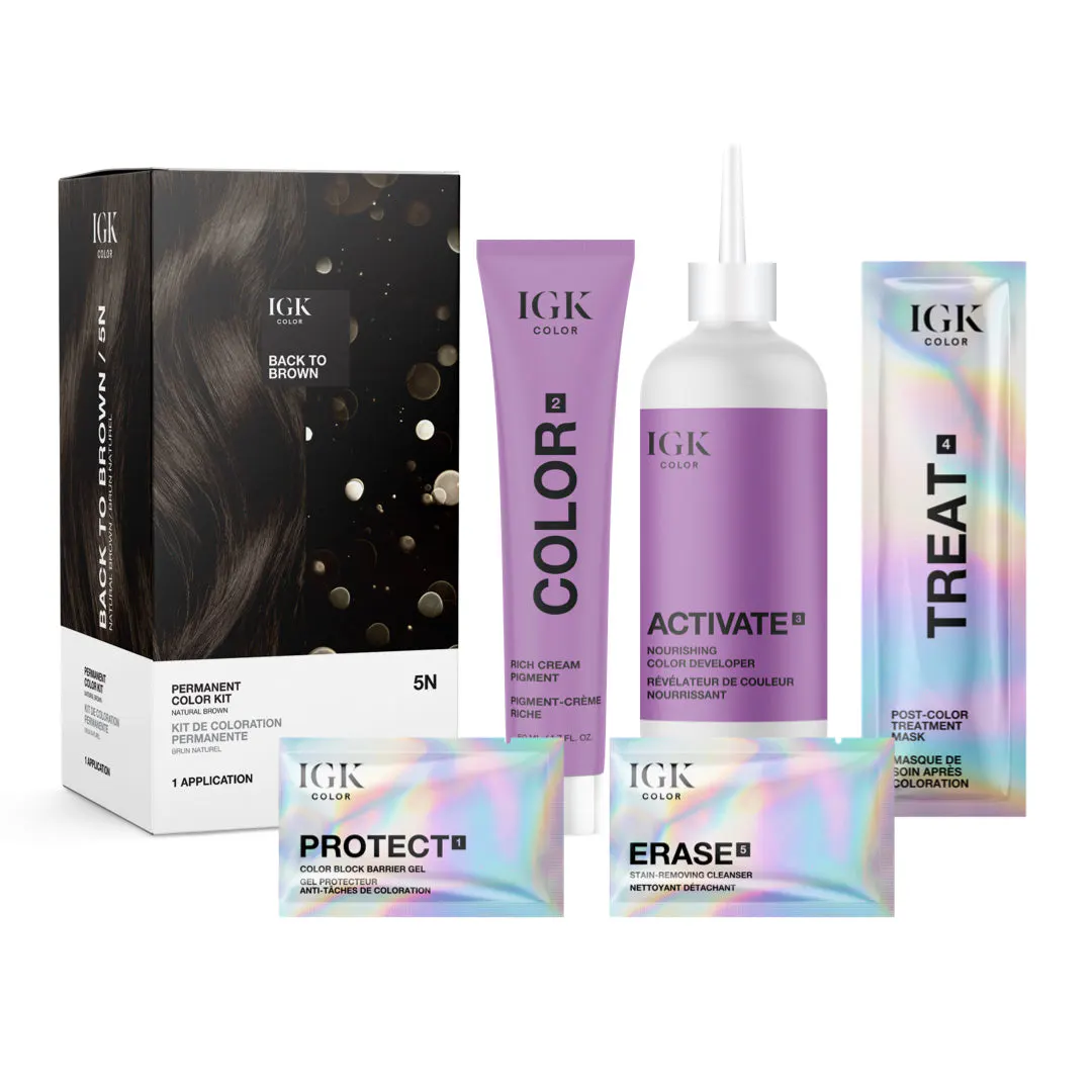 IGK Permanent Color Kit Back To Brown - Natural Brown