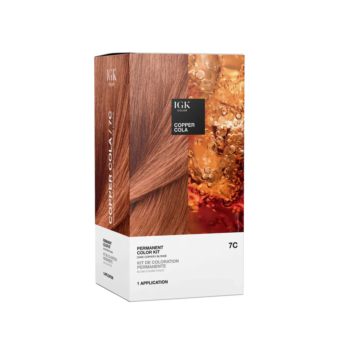 IGK Permanent Color Kit Copper Cola - Dark Copppery Blonde, view 2