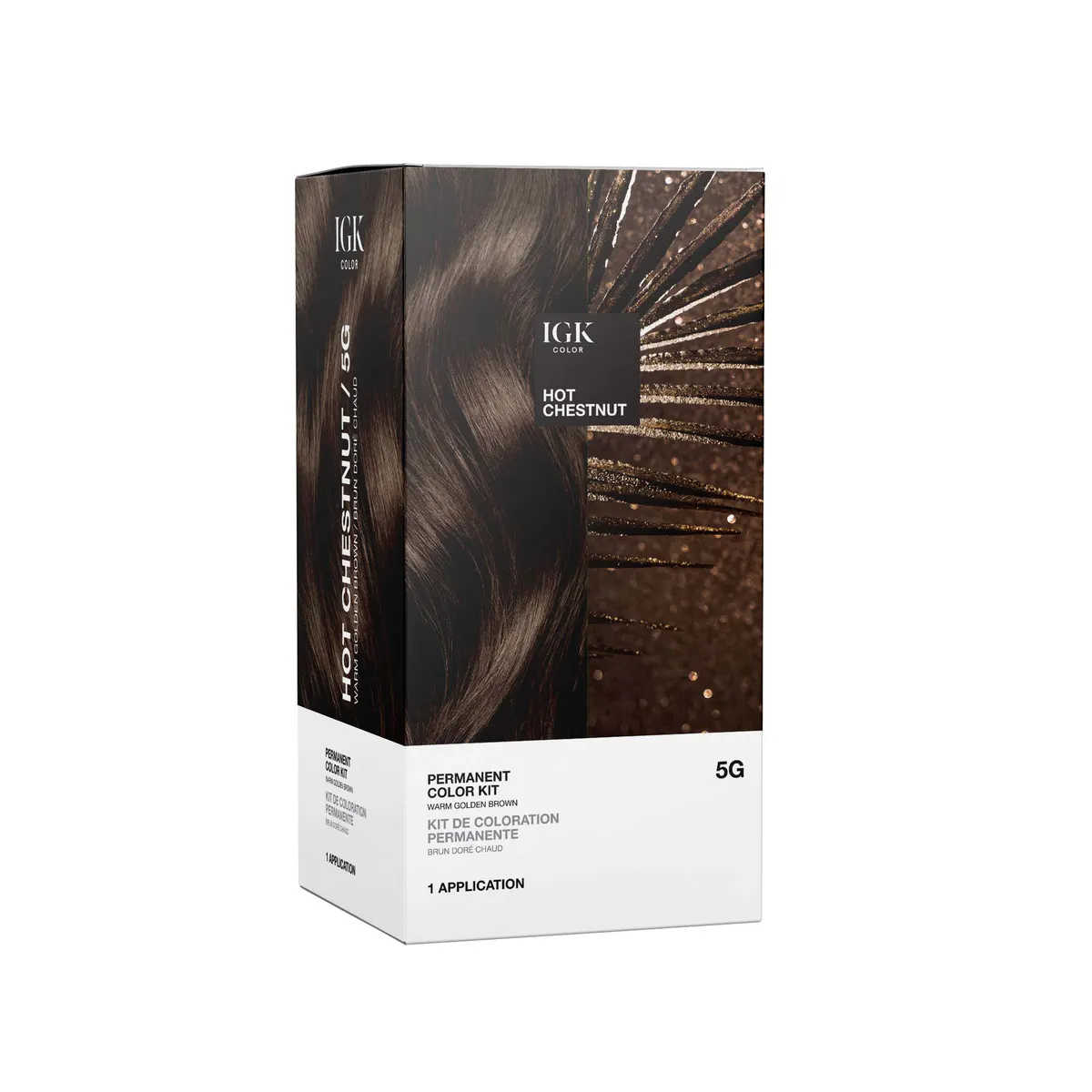IGK Permanent Color Kit Hot Chestnut - Warm Golden Brown, view 2
