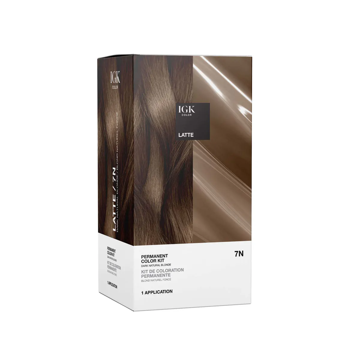 IGK Permanent Color Kit Latte - Dark Natural Blonde, view 2