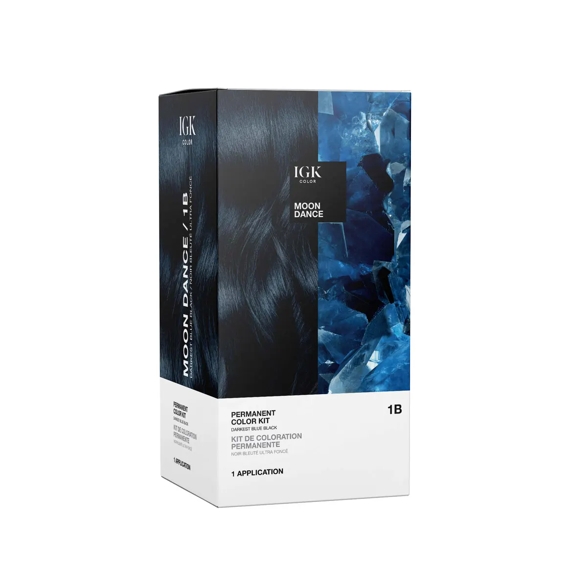 IGK Permanent Color Kit Moon Dance - Darkest Blue Black, view 2