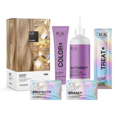 IGK Permanent Color Kit Olsens - Light Beige Blonde
