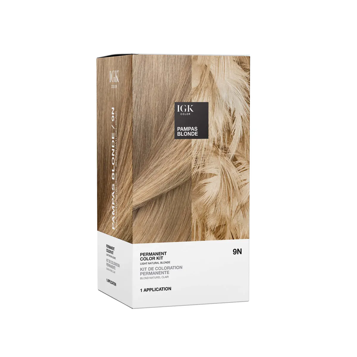 IGK Permanent Color Kit Pampas Blonde - Light Natural Blonde, view 2