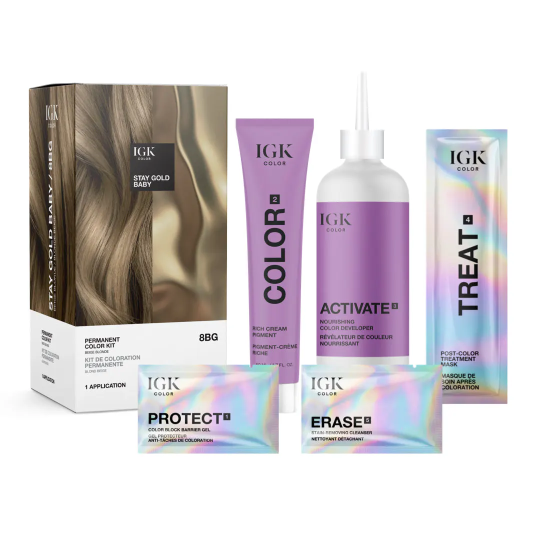 IGK Permanent Color Kit Stay Gold Baby - Beige Blonde