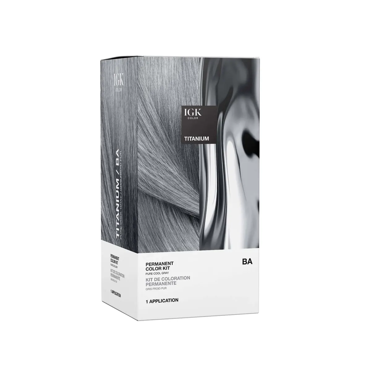 IGK Permanent Color Kit Titanium - Pure Cool Gray, view 2