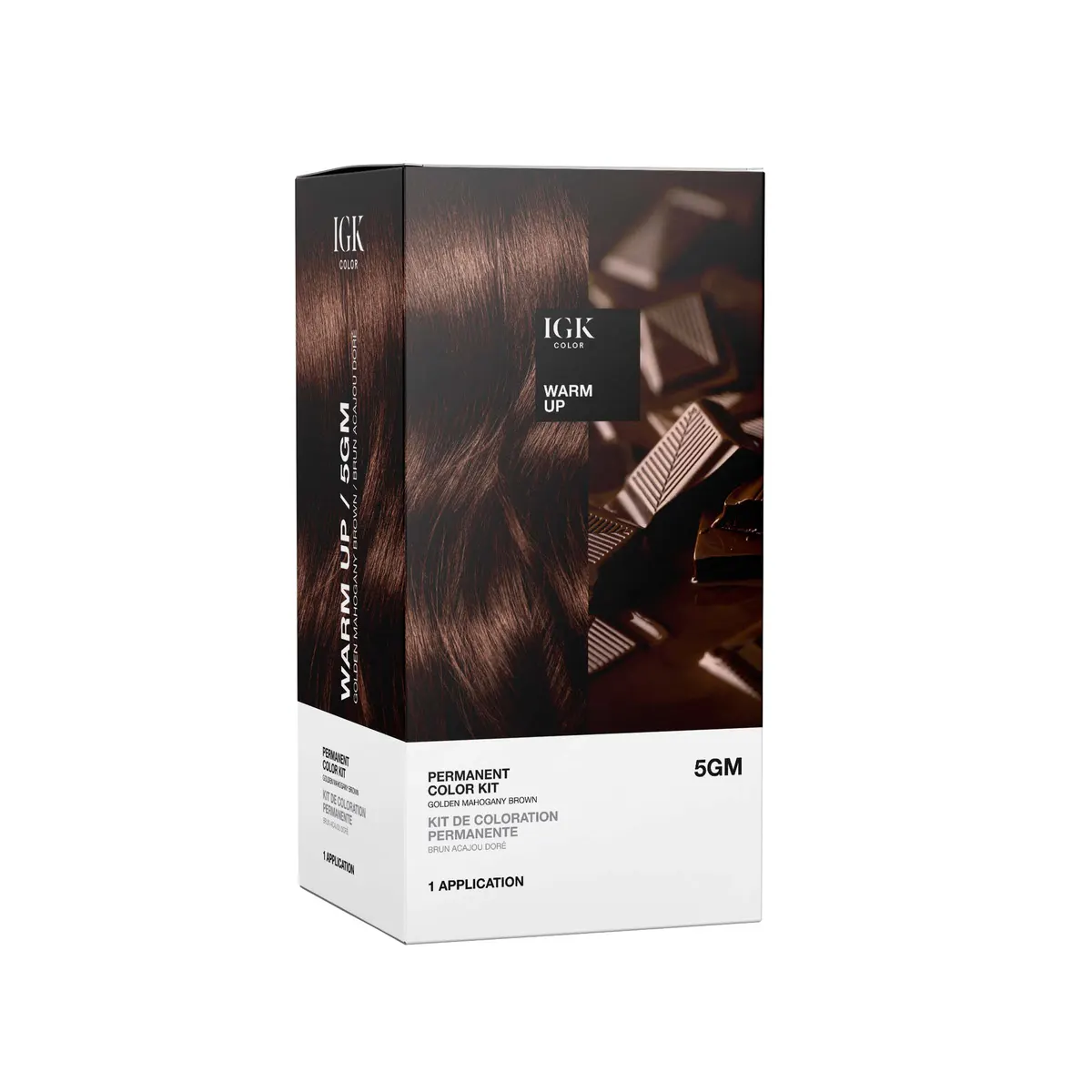 IGK Permanent Color Kit Warm Up - Golden Mahogany Brown, view 2
