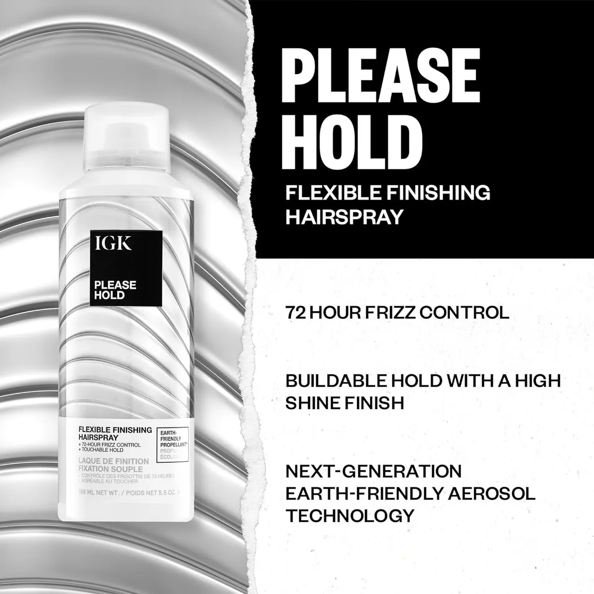 IGK Please Hold Flexible Finishing Hairspray 198ml, view 5