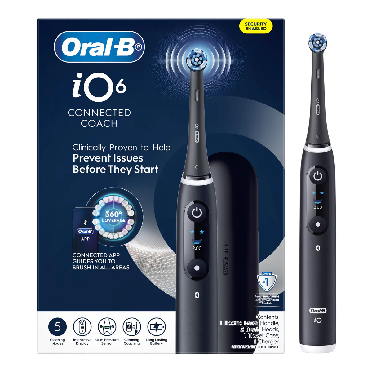 Oral-B iO 6 Connected Coach Advanced Clean - Black Lava