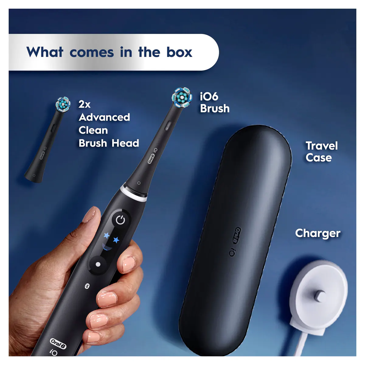 Oral-B iO 6 Connected Coach Advanced Clean - Black Lava, view 2
