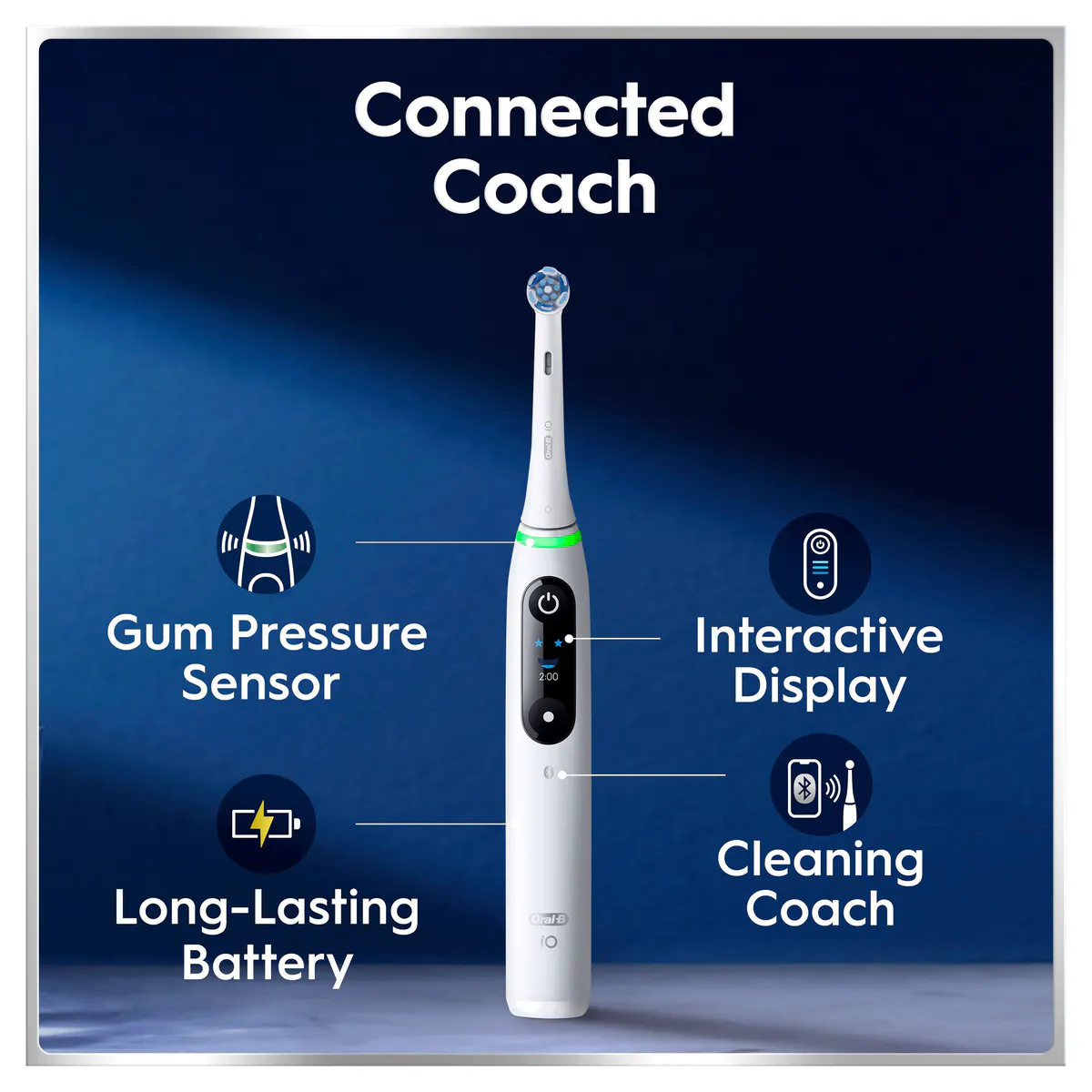 Oral-B iO 6 Connected Coach Advanced Clean - White, view 8
