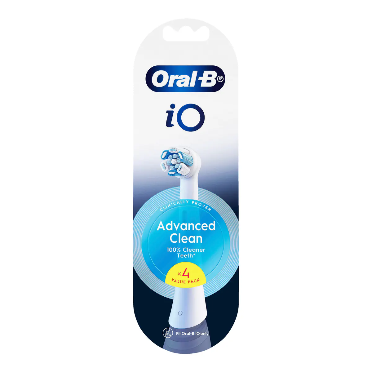 Oral-B iO Advanced Clean White Electric Toothbrush Replacement Heads, 4pk, view 2