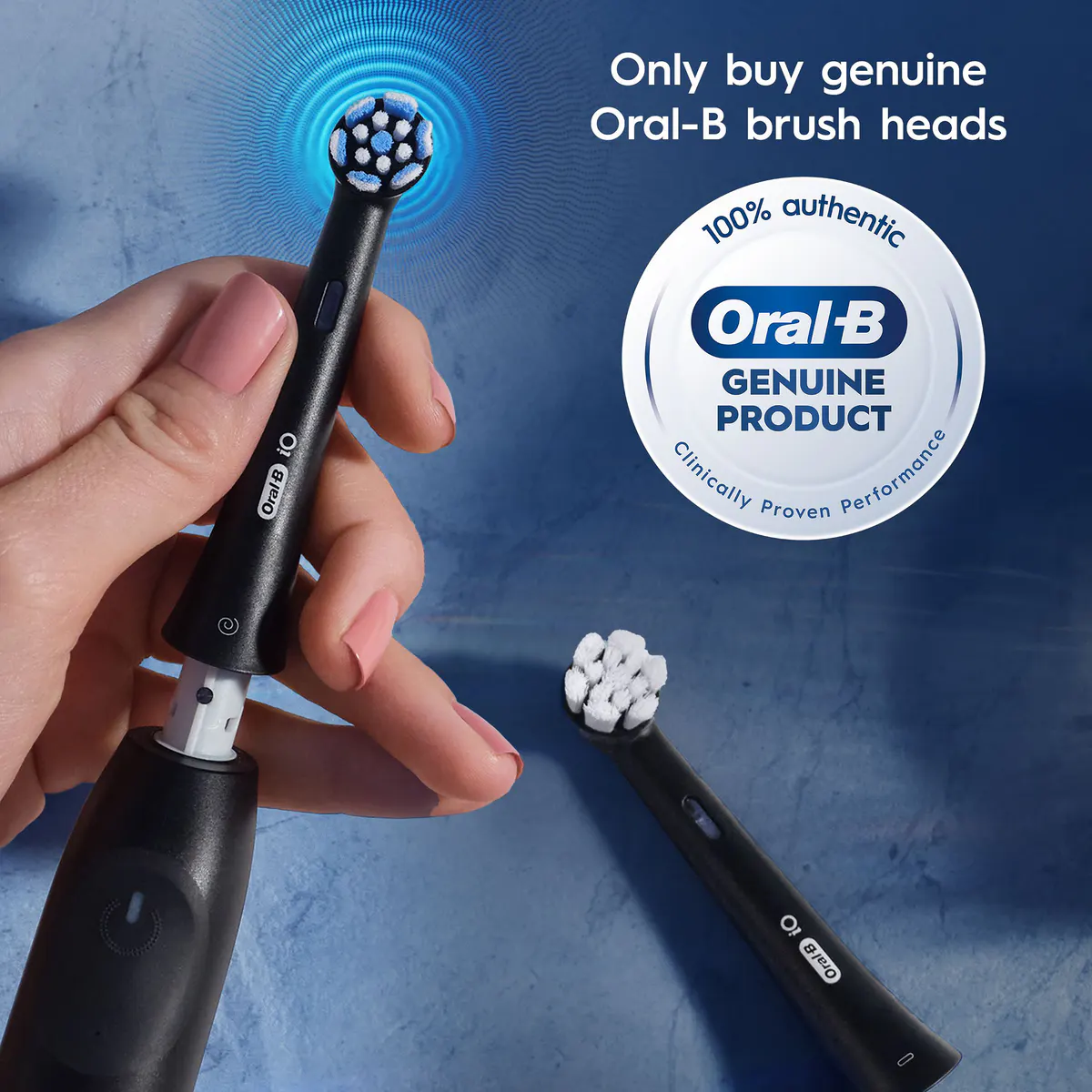 Oral-B iO Clean & Gum Protect Sensitive Black Replacement Brush Heads, 2 Pack, view 2