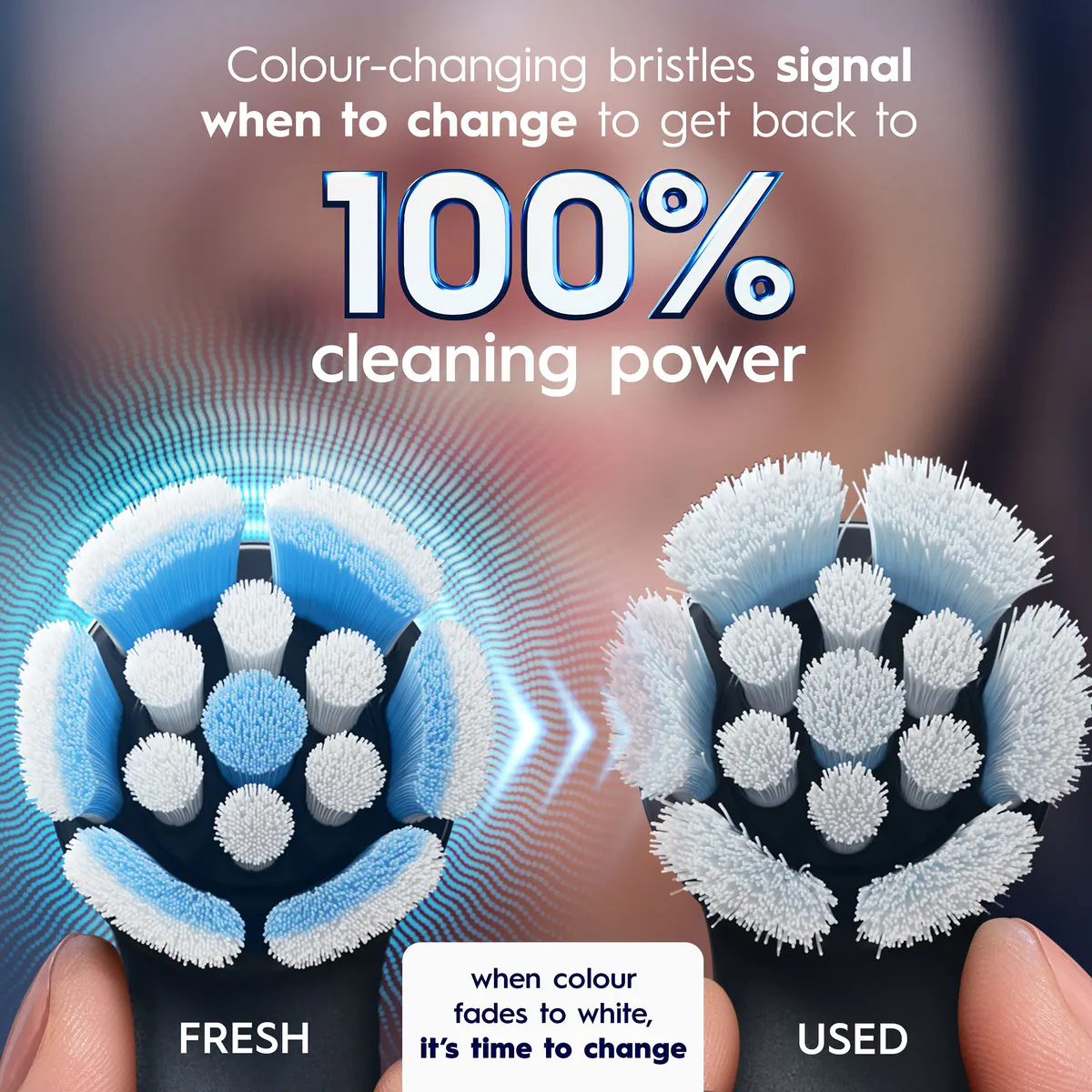 Oral-B iO Clean & Gum Protect Sensitive Black Replacement Brush Heads, 2 Pack, view 7