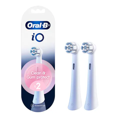 Oral-B iO Clean & Gum Protect White Electric Toothbrush Replacement Heads, 2pk