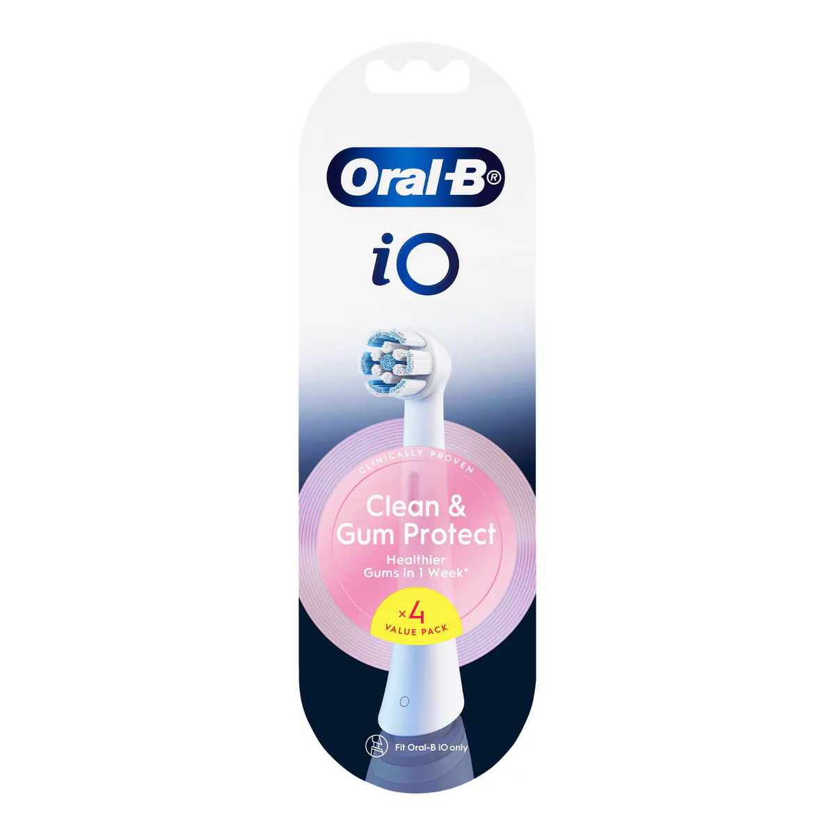 iO Clean & Gum Protect White Electric Toothbrush Replacement Heads, 4pk, view 2