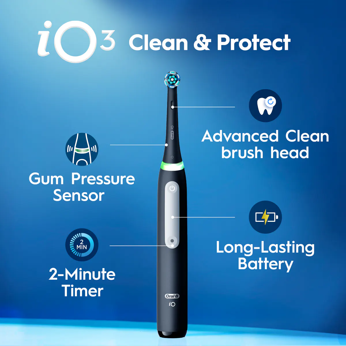 Oral-B iO Series 3 Clean & Protect - Matte Black, view 9