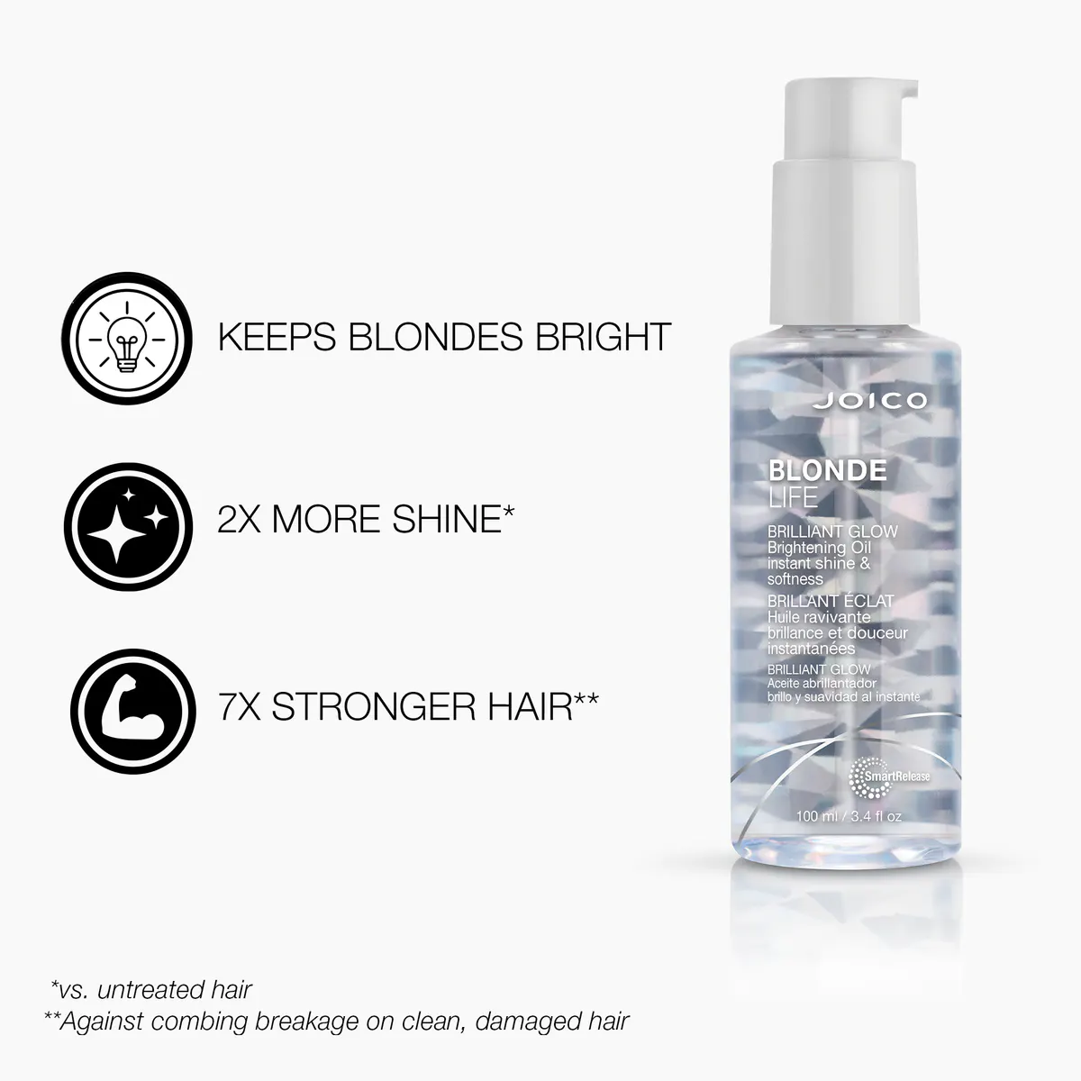 Joico Blonde Life Brilliant Glow Brightening Oil 100ml, view 4