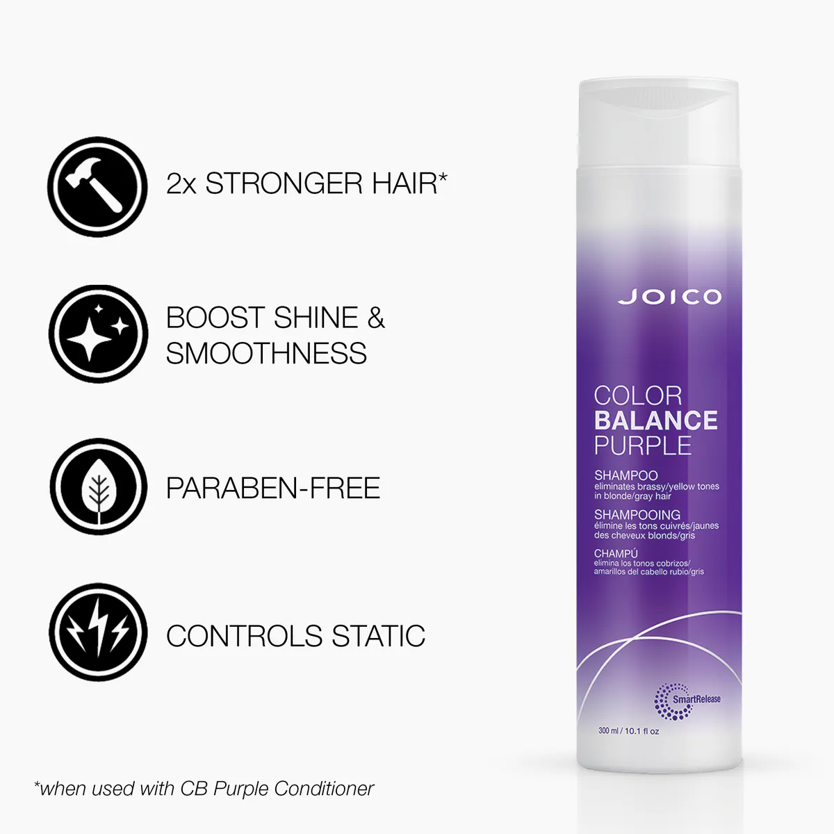 Joico Color Balance Purple Shampoo 300ml, view 5