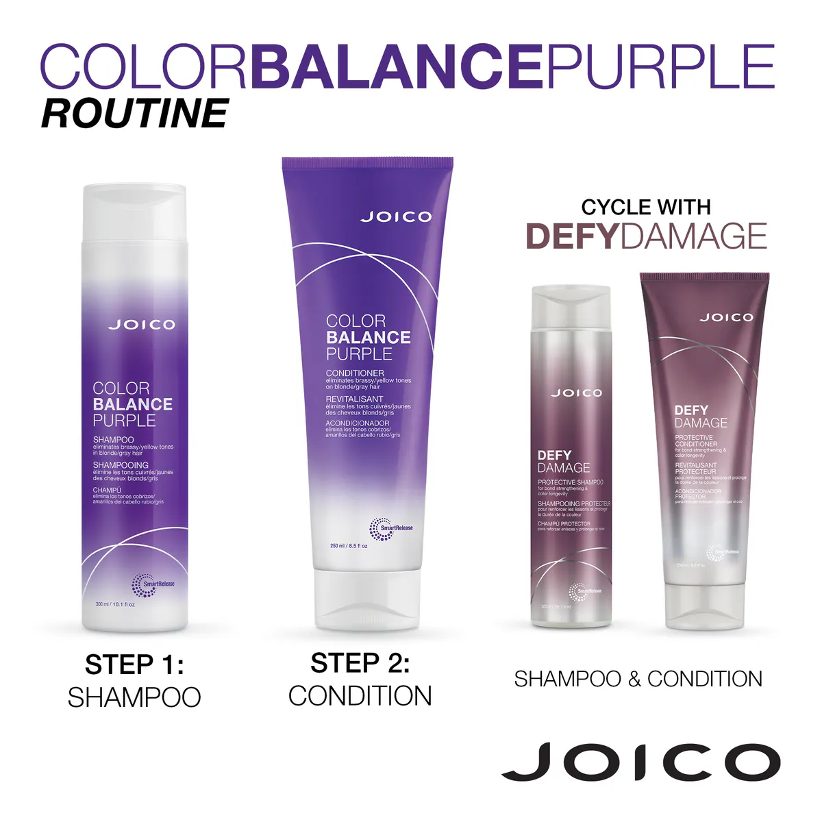 Joico Color Balance Purple Shampoo 300ml, view 8