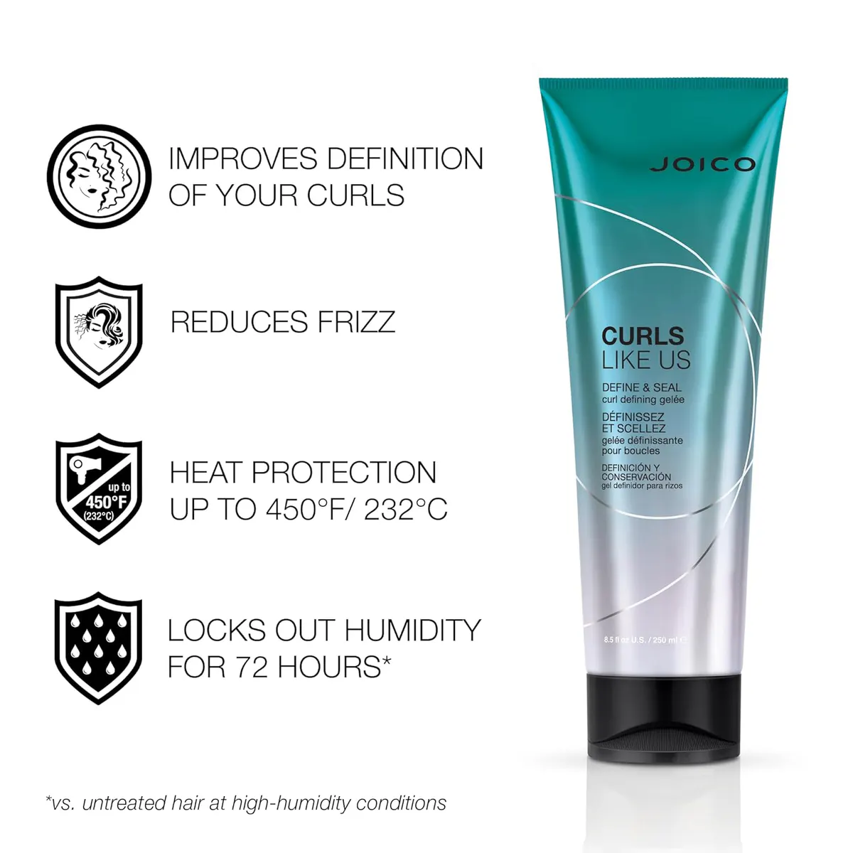 Joico Curls Like Us Define & Seal Curl Defining Gelee 250ml, view 5