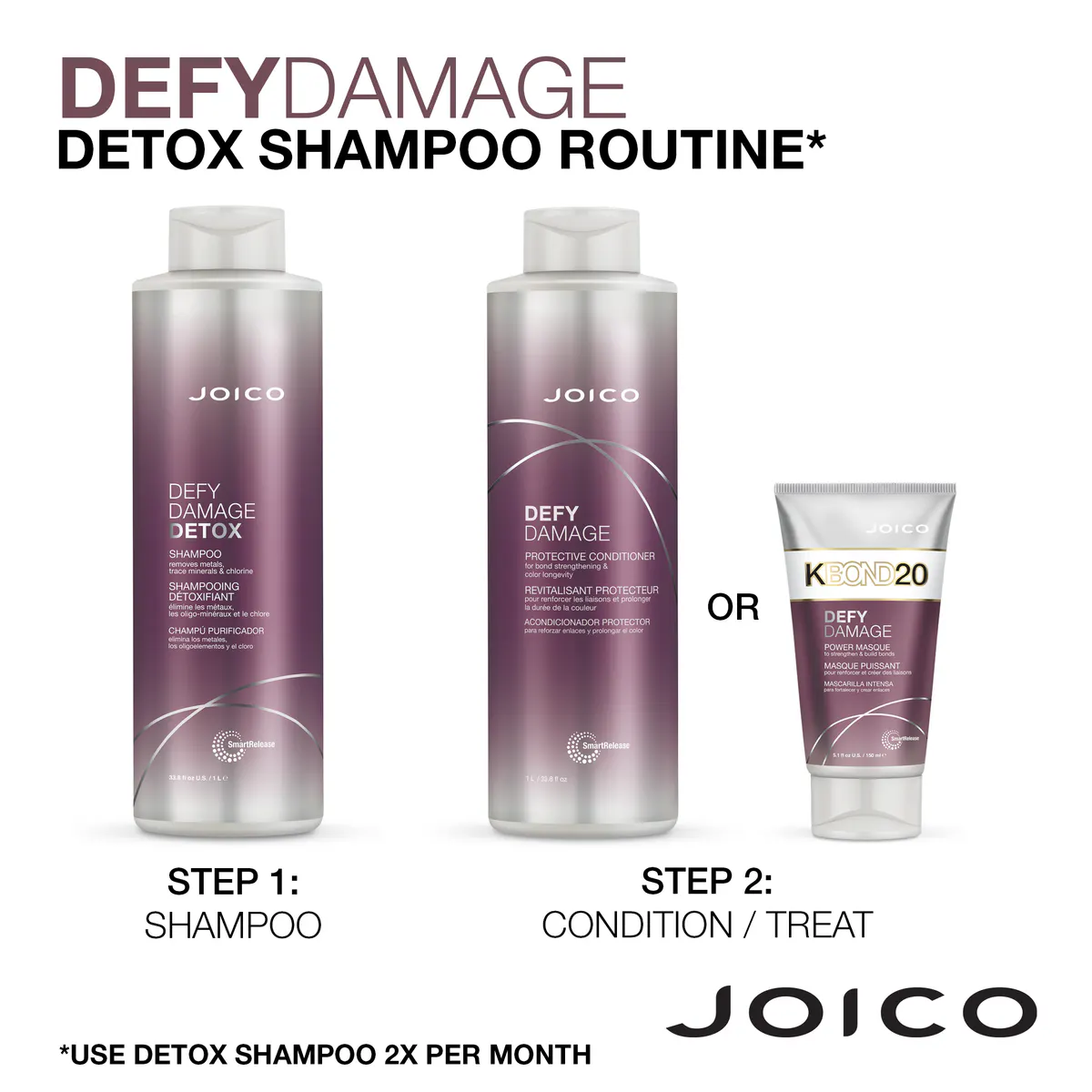 Joico Defy Damage Detox Shampoo 1000ml, view 6