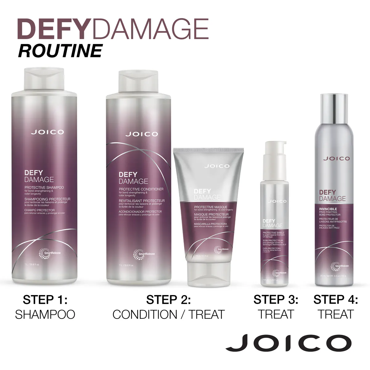 Joico Defy Damage Protective Shampoo and Conditioner 1000ml Bundle, view 6