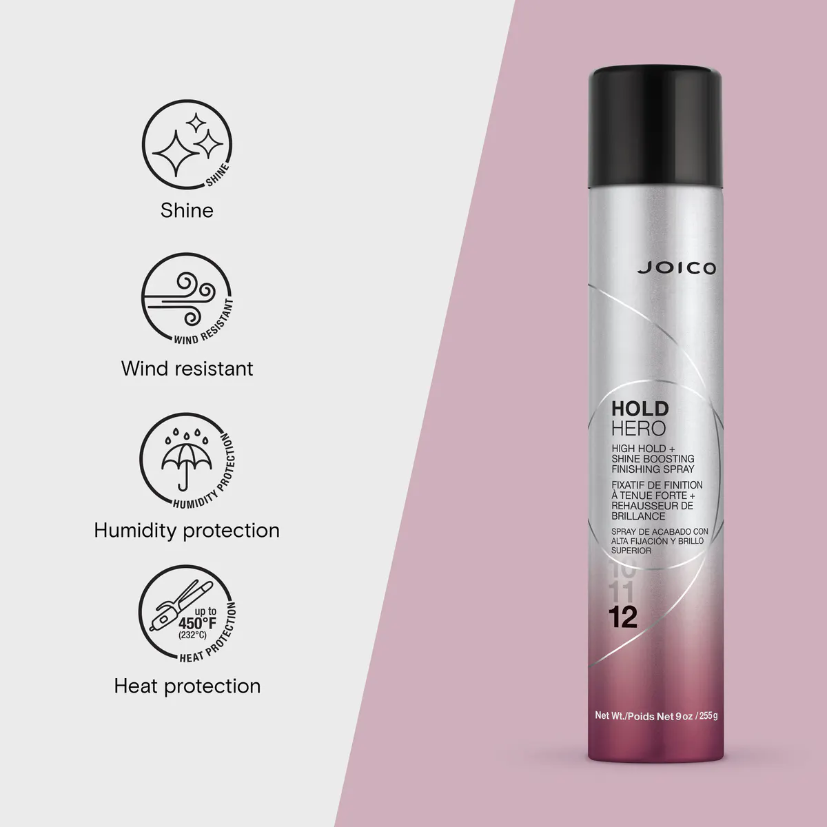 Joico Hold Hero High Hold & Shine Boosting Finishing Spray 300ml, view 4