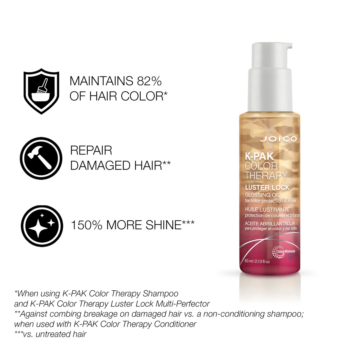 Joico K-Pak Color Therapy Luster Lock Glossing Oil 63ml, view 4