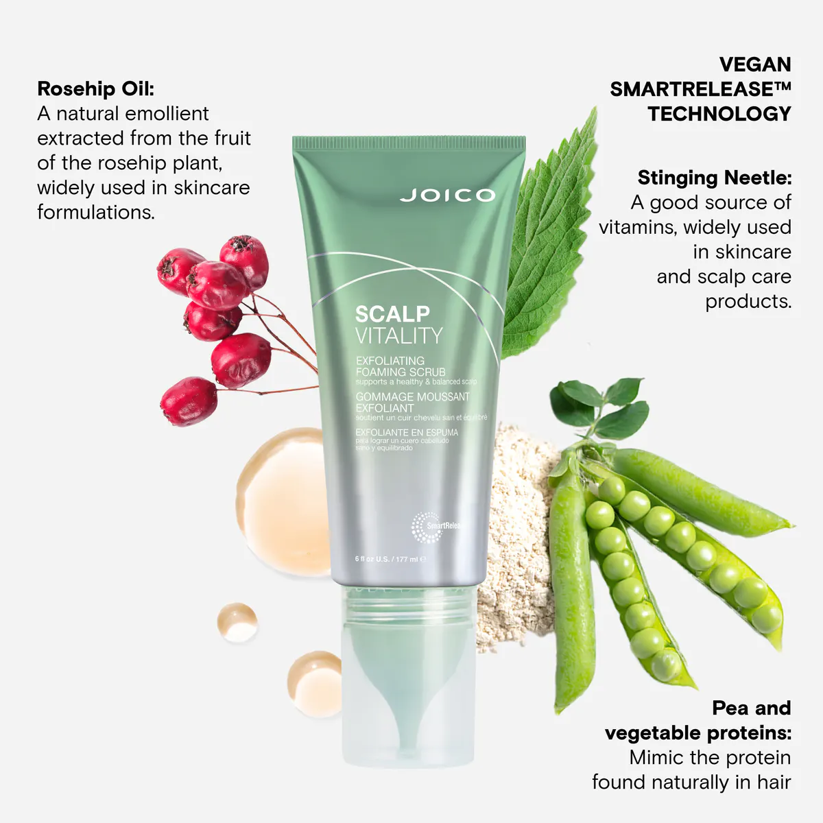 Joico Scalp Vitality Exfoliating Foaming Scrub 177ml, view 6