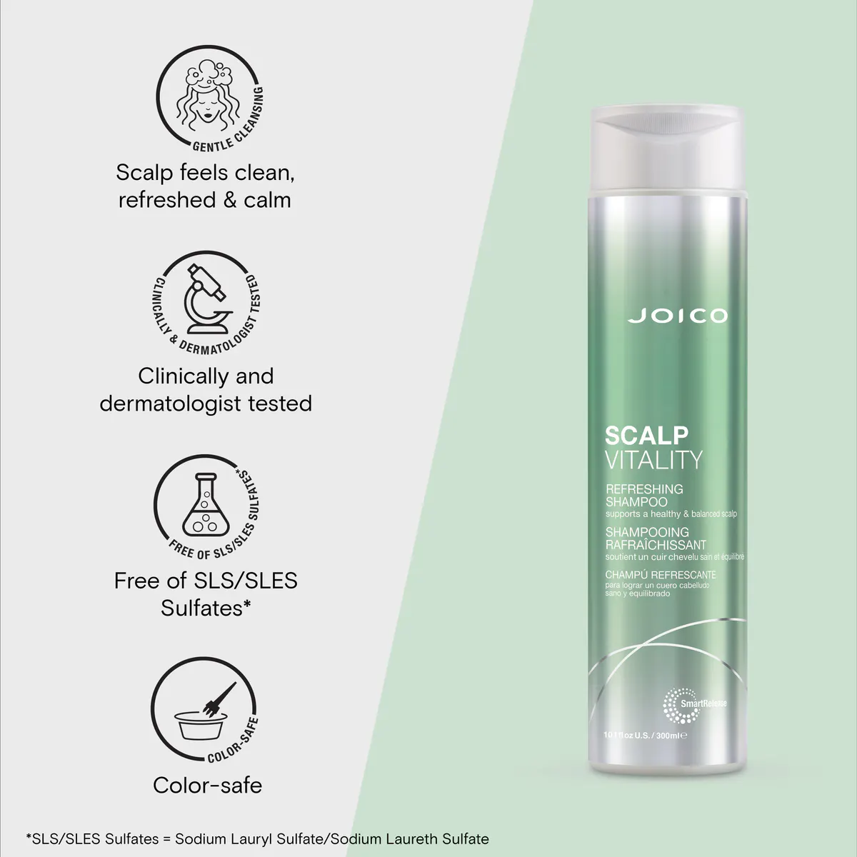 Joico Scalp Vitality Refreshing Shampoo 300ml, view 5