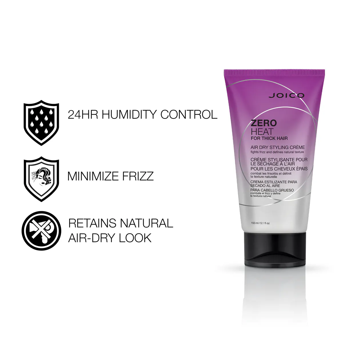 Joico Zero Heat Air Dry Styling Crème for Thick Hair 150ml, view 2