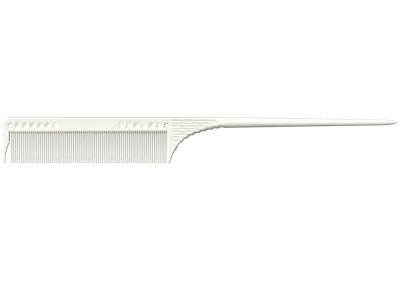 JRL Fine Teeth Tail Comb 8.5" - White