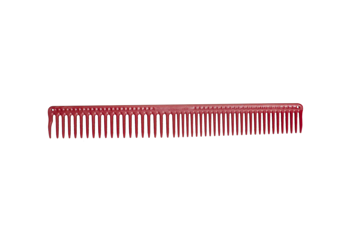 JRL Long Round Tooth Cutting Comb 9" - Red