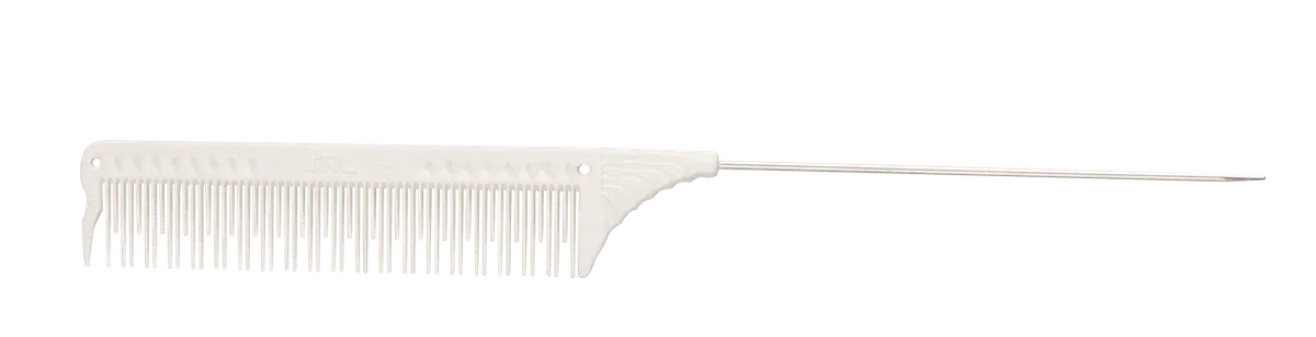 JRL Pin Tail Comb 8.8" - White