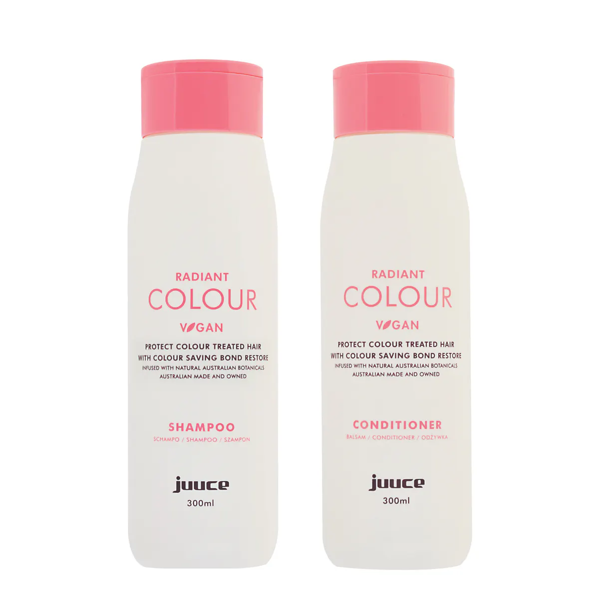 Juuce Radiant Colour Shampoo and Conditioner 300ml Duo Bundle