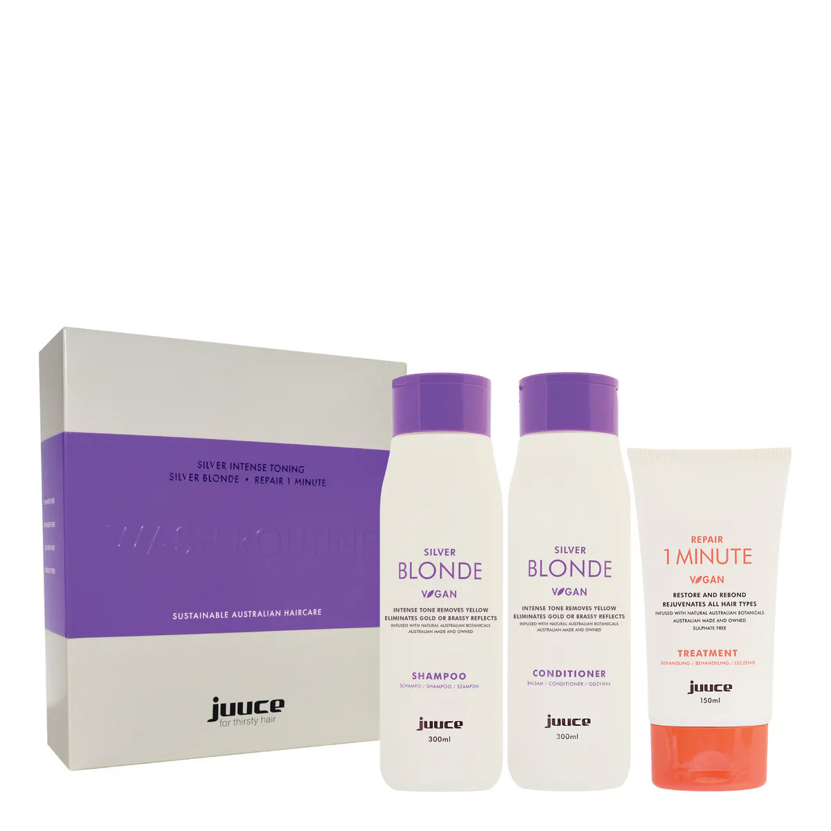 Juuce Silver Blonde & 1 Minute Treatment Trio Pack
