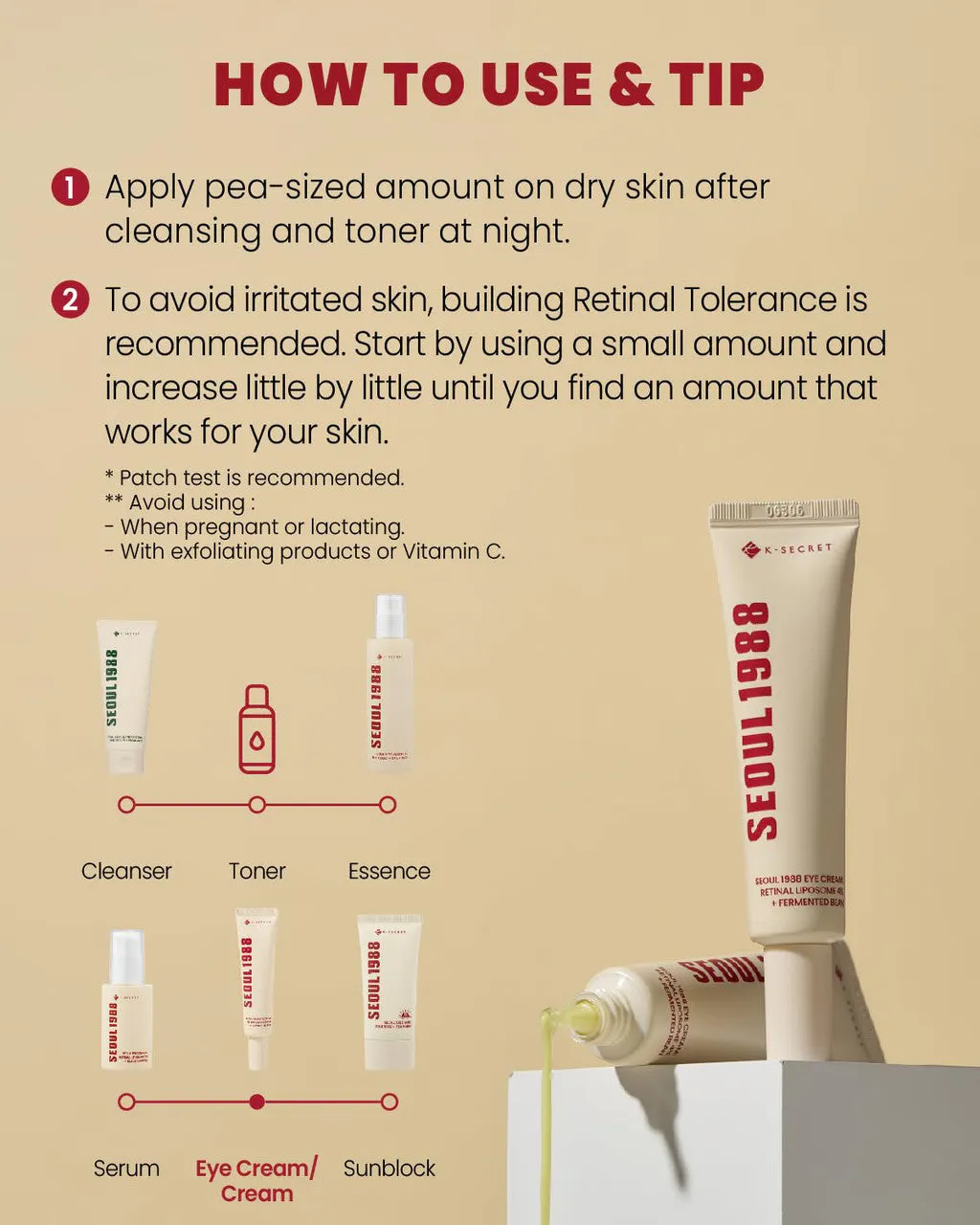 K-SECRET SEOUL 1988 Retinal Liposome 4% + Fermented Bean Eye Cream 30ml, view 5