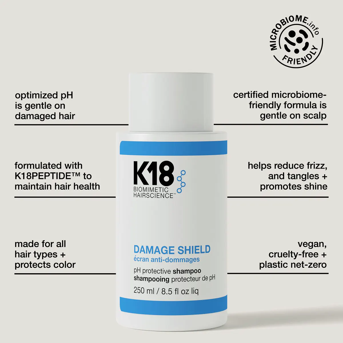 K18 Damage Shield pH Protective Shampoo 250ml, view 2