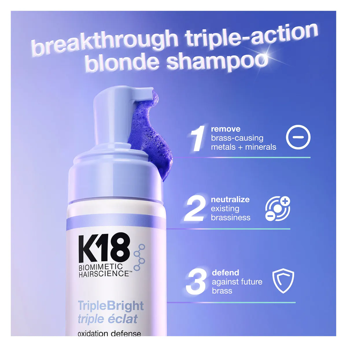 K18 TripleBright Oxidation Defense Purple Shampoo 125ml, view 4