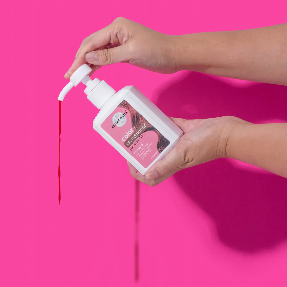 Keracolor Colour + Clenditioner for Brunettes Rose Gold - 355ml, view 4