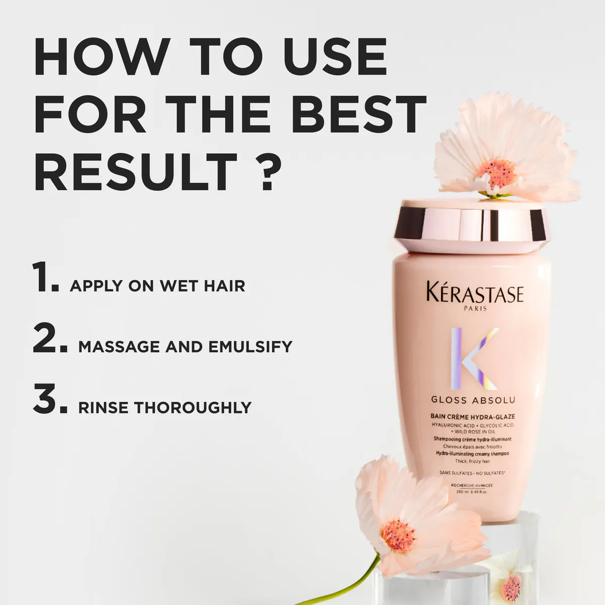 Kérastase Gloss Absolu Bain Crème Hydra-Glaze Shampoo 250ml, view 6