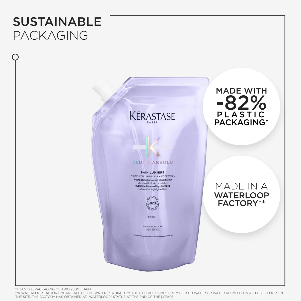 Kérastase Blond Absolu Bain Lumiére Refill Shampoo Pouch For Lightened and Highlighted Hair 500ml, view 6